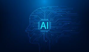 ai intelligence brain circuit line head technology electric background. can you still trust ai?